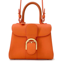 将图像加载到图库查看器中，Delvaux Brillon mini Orange Leather
