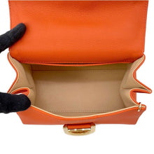 将图像加载到图库查看器中，Delvaux Brillon mini Orange Leather
