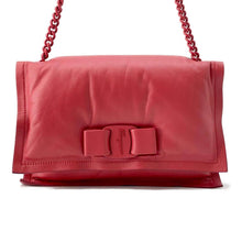 将图像加载到图库查看器中，Ferragamo Vara Ribbon Shoulder Bag Red21I287 Leather
