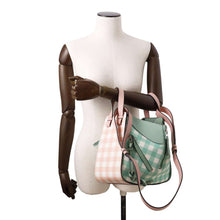 Load image into Gallery viewer, LOEWE Hammock Gingham Check Green/Pink321.04.S35 Leather Size Small
