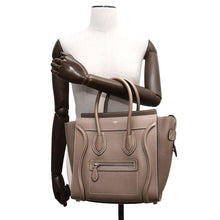 Load image into Gallery viewer, CELINE Luggage shopper Gray189793DRU Leather Size micro
