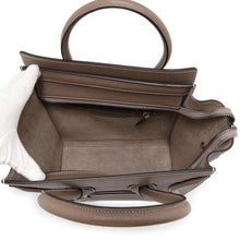 将图像加载到图库查看器中，CELINE Luggage shopper Gray189793DRU Leather Size micro
