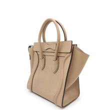 将图像加载到图库查看器中，CELINE Luggage shopper Beige189793 Leather Size micro
