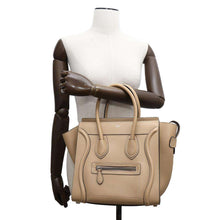 将图像加载到图库查看器中，CELINE Luggage shopper Beige189793 Leather Size micro
