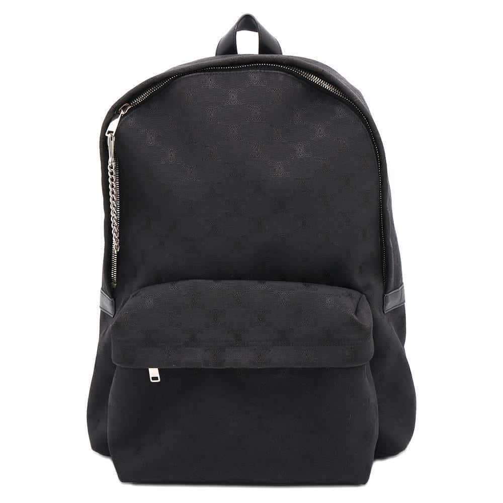 CELINE Triomphe Backpack Black188382 Canvas Size Medium