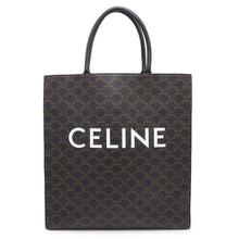 将图像加载到图库查看器中，CELINE Triomphe Vertical Cabas Black/Brown191492CIM PVC Leather Size Large
