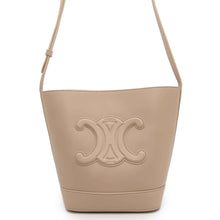 将图像加载到图库查看器中，CELINE Triomphe Shoulder Bag Beige113783DU3 Leather
