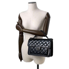 Load image into Gallery viewer, CHANEL Matelasse Flap Bag BlackAS4051 Shiny Calf Leather Size 27
