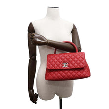 Load image into Gallery viewer, CHANEL Matelasse Coco Handle RedA92991 Caviar Leather
