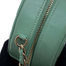 将图像加载到图库查看器中，CHANEL Round Shoulder Bag Light GreenA70657 Lambskin
