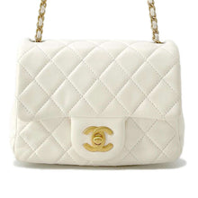 Load image into Gallery viewer, CHANEL Mini Materasse Chain Shoulder White Lambskin
