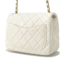 Load image into Gallery viewer, CHANEL Mini Materasse Chain Shoulder White Lambskin
