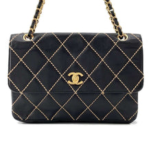 Load image into Gallery viewer, CHANEL Wild Stitch Flap Shoulder Black Leather
