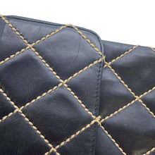 Load image into Gallery viewer, CHANEL Wild Stitch Flap Shoulder Black Leather
