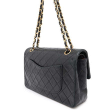 Load image into Gallery viewer, CHANEL Double Flap Matelasse ChainShoulder BlackA01112 Lambskin Size 25
