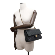 Load image into Gallery viewer, CHANEL Double Flap Matelasse ChainShoulder BlackA01112 Lambskin Size 25
