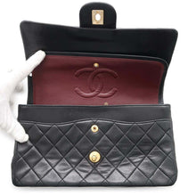 将图像加载到图库查看器中，CHANEL Double Flap Matelasse ChainShoulder BlackA01112 Lambskin Size 25
