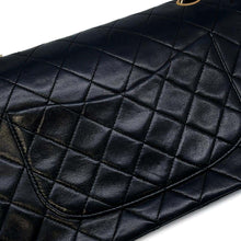 将图像加载到图库查看器中，CHANEL Double Flap Matelasse ChainShoulder BlackA01112 Lambskin Size 25
