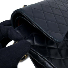 Load image into Gallery viewer, CHANEL Double Flap Matelasse ChainShoulder BlackA01112 Lambskin Size 25
