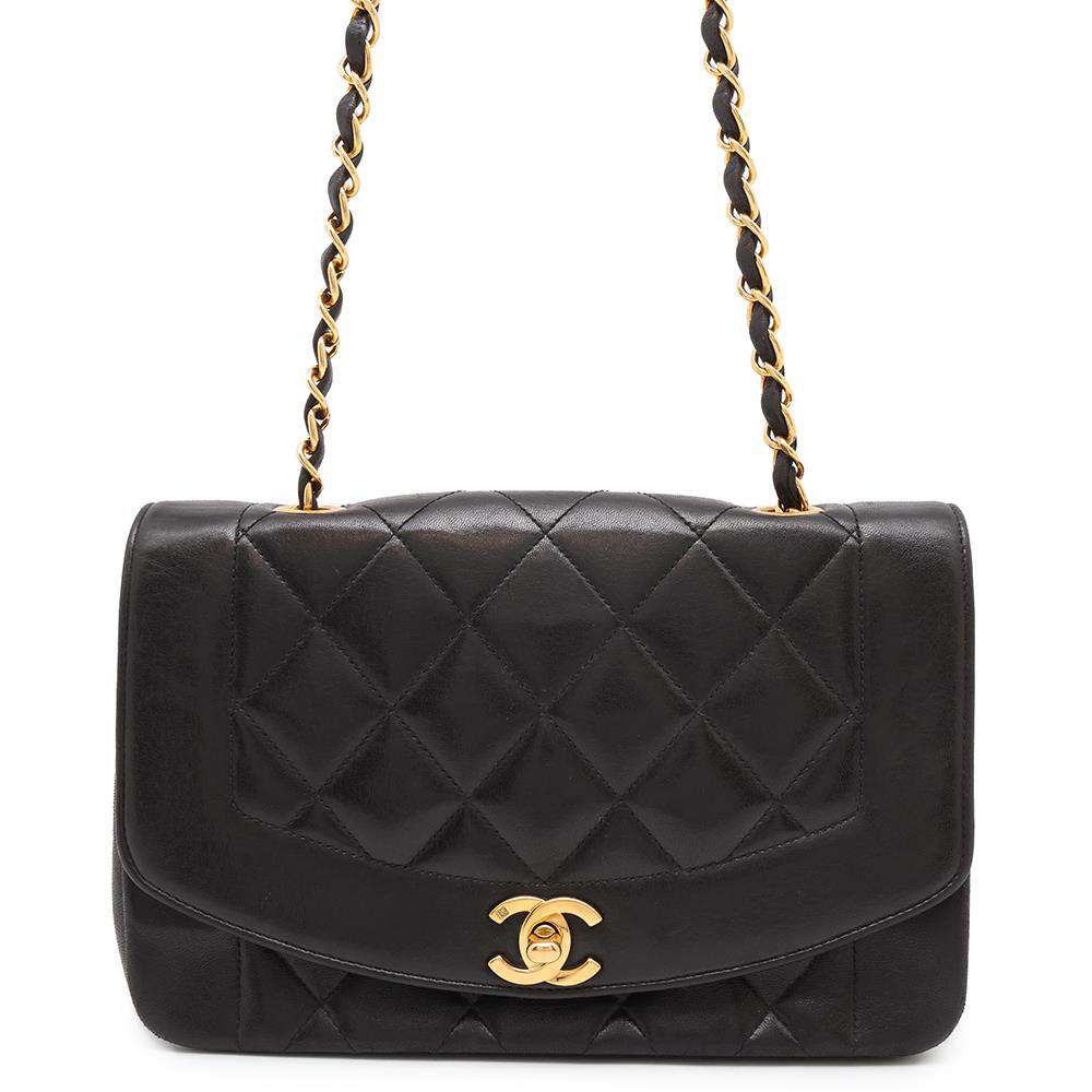 CHANEL Diana ChainShoulder BlackA01164 Lambskin