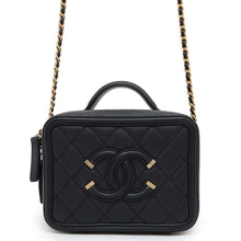 Load image into Gallery viewer, CHANEL CCFiligree Shoulder Bag BlackA93342 Caviar Leather
