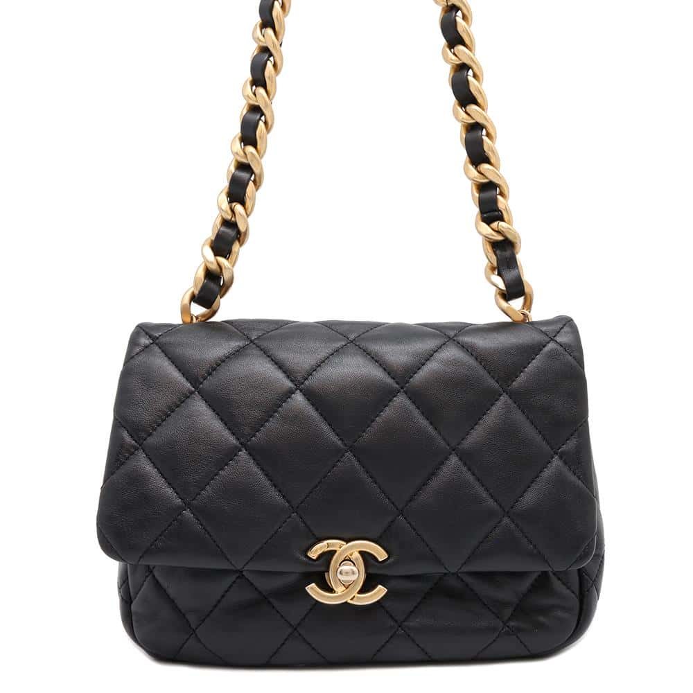 CHANEL Matelasse ChainShoulder BlackAS3206 Lambskin