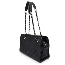 将图像加载到图库查看器中，CHANEL French Riviera Chain Tote Black Caviar Leather
