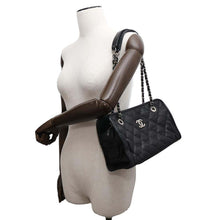 Load image into Gallery viewer, CHANEL French Riviera Chain Tote Black Caviar Leather
