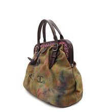 将图像加载到图库查看器中，CHANEL Embroidery Graffiti Bag Khaki/BrownA92791 Canvas Leather
