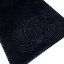 将图像加载到图库查看器中，CHANEL CC Logo ChainShoulder Black Velour
