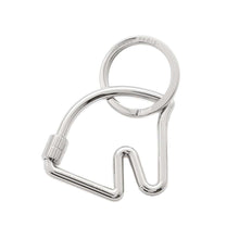 Load image into Gallery viewer, HERMES Cheval Key Ring Silver Metal
