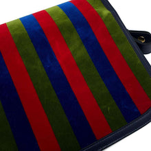 将图像加载到图库查看器中，GUCCI Horsebit Shoulder Bag Navy/Multicolor602204 Suede leather
