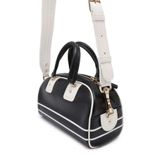 将图像加载到图库查看器中，Dior Vibe Classic Bowling Bag 2wayBag Black/WhiteM620900BR Calf Leather Rubber Size Small
