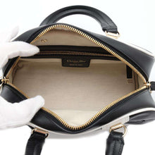 将图像加载到图库查看器中，Dior Vibe Classic Bowling Bag 2wayBag Black/WhiteM620900BR Calf Leather Rubber Size Small
