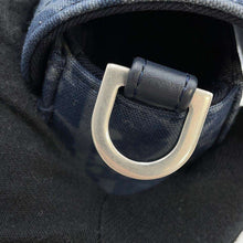 将图像加载到图库查看器中，Dior Oblique Saddle Shoulder Bag Tears Collection Navy2ADCA435DDO CottonDenim Leather
