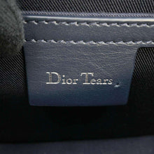 将图像加载到图库查看器中，Dior Oblique Saddle Shoulder Bag Tears Collection Navy2ADCA435DDO CottonDenim Leather
