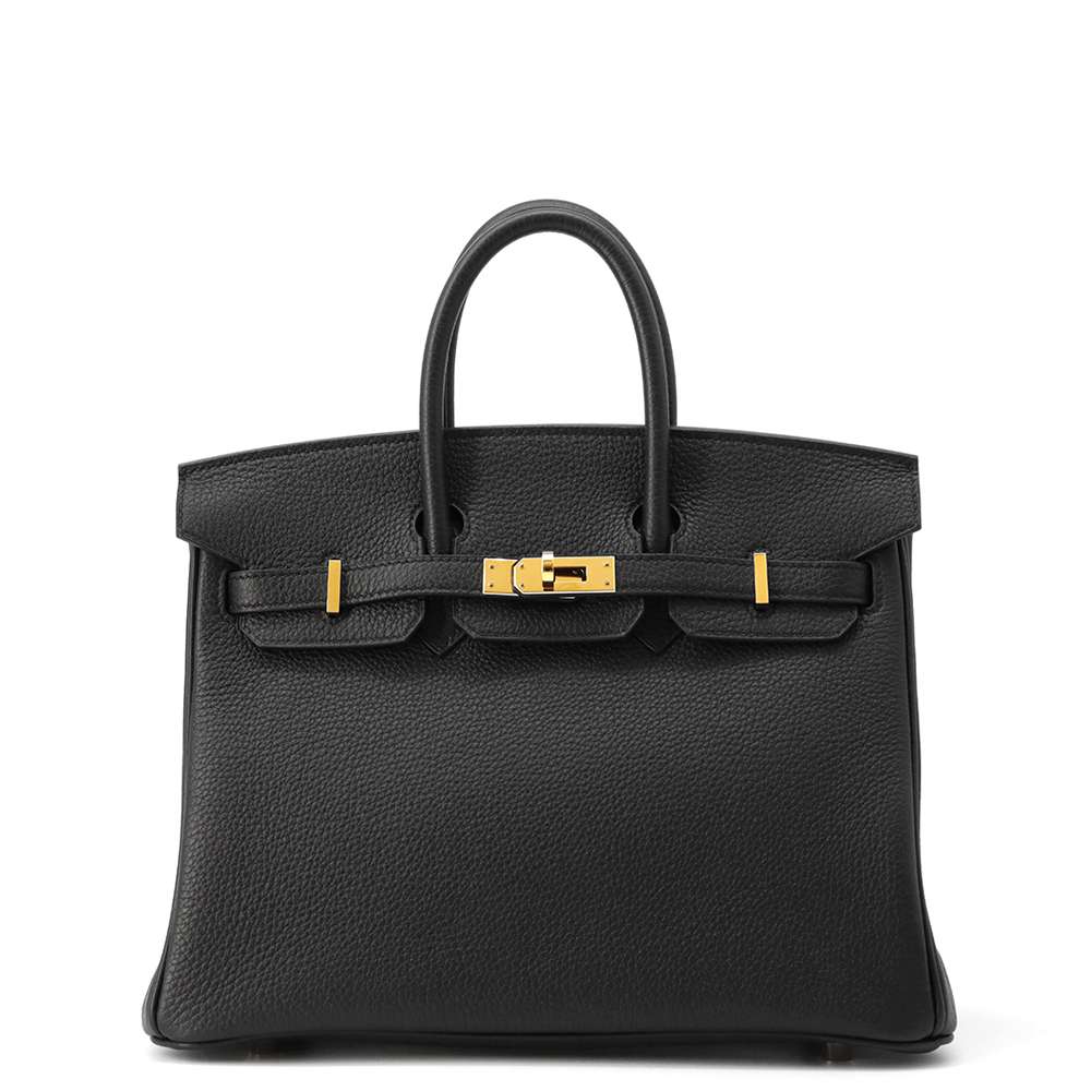 HERMES Birkin Black Togo Leather Size 25