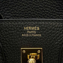 将图像加载到图库查看器中，HERMES Birkin Black Togo Leather Size 25
