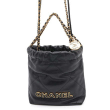 Load image into Gallery viewer, CHANEL CHANEL22 Handbag BlackAS3980 Soft Caviar Leather Size Mini
