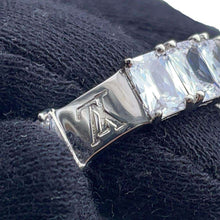 Load image into Gallery viewer, LOUIS VUITTON LVCrystal Ring Size M/19.5 SilverMP3363 Metal Rhinestone
