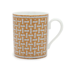 将图像加载到图库查看器中，HERMES Mosaique24 Mug Yellow/Gold/White Porcelain
