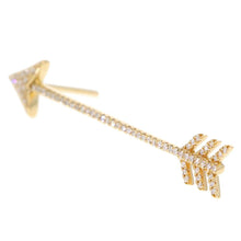 Load image into Gallery viewer, Bijou de M Bijou de M Cupid Earrings Arrow Earring 18K Yellow Gold
