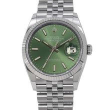 Load image into Gallery viewer, ROLEX Datejust W36mm Stainless Steel K18WG Mint Green Dial126234
