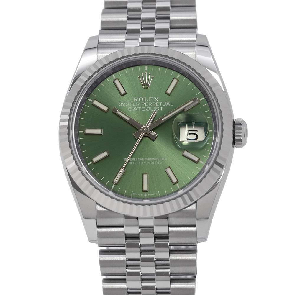 ROLEX Datejust W36mm Stainless Steel K18WG Mint Green Dial126234