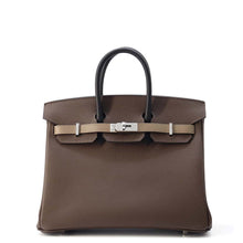 Load image into Gallery viewer, HERMES Birkin tricolor Ecorce/Etoupe/Black Epsom Size 25
