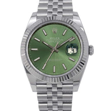 Load image into Gallery viewer, ROLEX Datejust W41mm Stainless Steel K18WG Mint Green Dial126334
