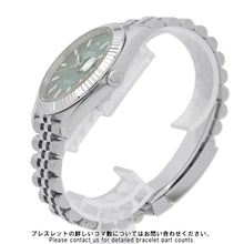 将图像加载到图库查看器中，ROLEX Datejust W41mm Stainless Steel K18WG Mint Green Dial126334
