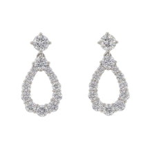 将图像加载到图库查看器中，HARRY WINSTON Loop Earrings Size MediumEADPRDMDLP Pt950
