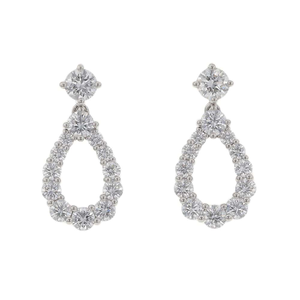 HARRY WINSTON Loop Earrings Size MediumEADPRDMDLP Pt950