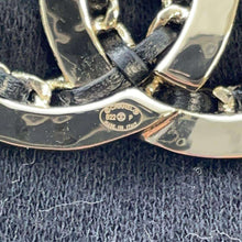 将图像加载到图库查看器中，CHANEL CC Logo headband BlackAB7846 Metal Leather
